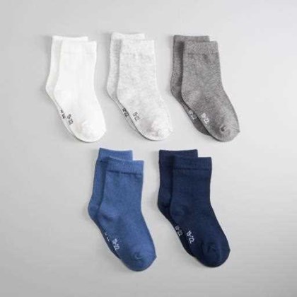 Pack x5 calcetines media caña azul gris MKL