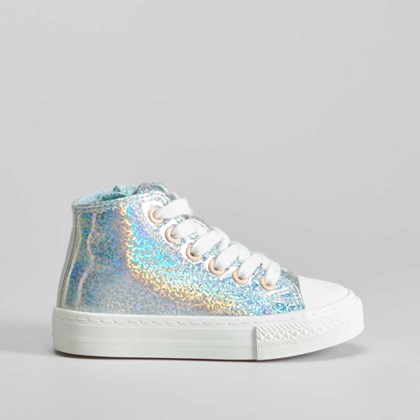 Botín deportivo iridiscente plata OH GIRL