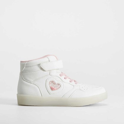 Deportiva alta de luces blanca OH GIRL