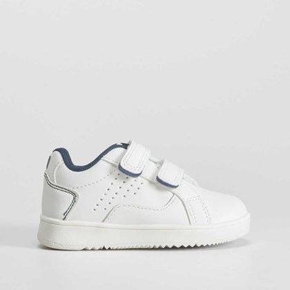 Tenis bebé básico blanco y azul UTWO