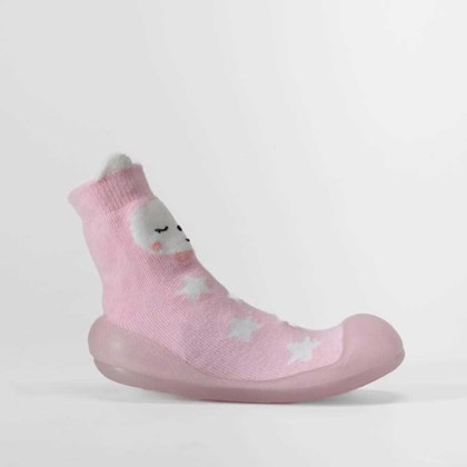 Zapatilla de casa antideslizante rosa OLYNE