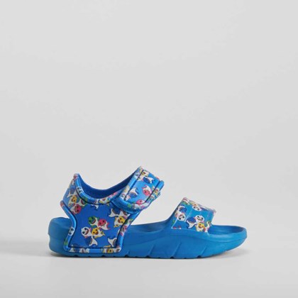Chancla de playa velcro tiburones azul COCONUT