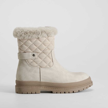 Bota pelo acolchada beige OH GIRL