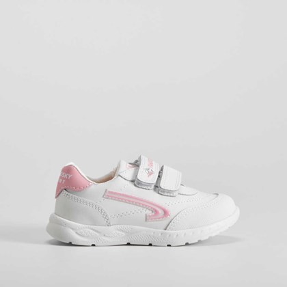 Deportiva piel tres velcros blanca PABLOSKY