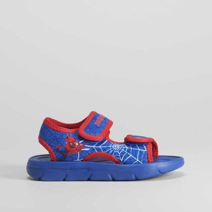 Sandalia playa velcro rojo azul SPIDERMAN