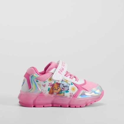 Deportiva luces blanca y rosa PATRULLA CANINA