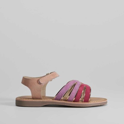 Sandalia multicolor y velcro piel OH GIRL