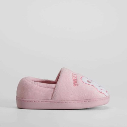 Zapatilla de casa conejito rosa OLYNE