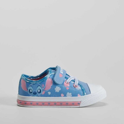 Zapatilla lona con luces azul STITCH