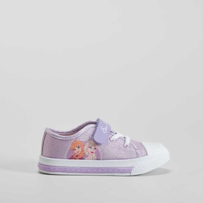 Zapatilla de lona con luces morada FROZEN