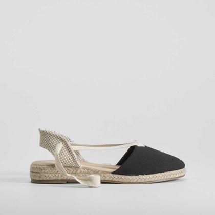 Alpargata de yute cintas negra OH GIRL