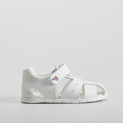 Sandalia step easy bebé piel blanco PABLOSKY
