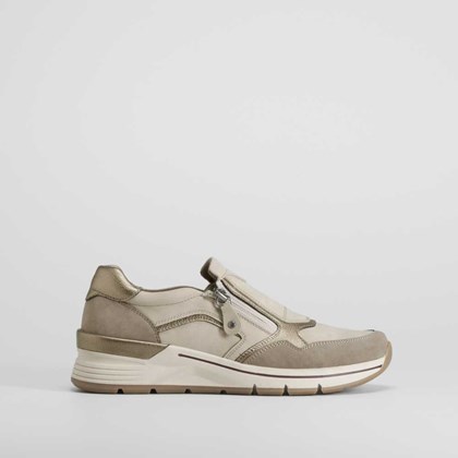 Zapato deportivo con cremallera beige RELIFE