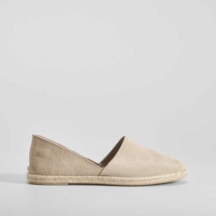 Yute plano en piel beige SENDA ROAD
