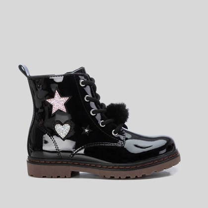 Botín pompón negro XTI