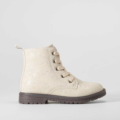 Botín militar fantasia beige OH GIRL