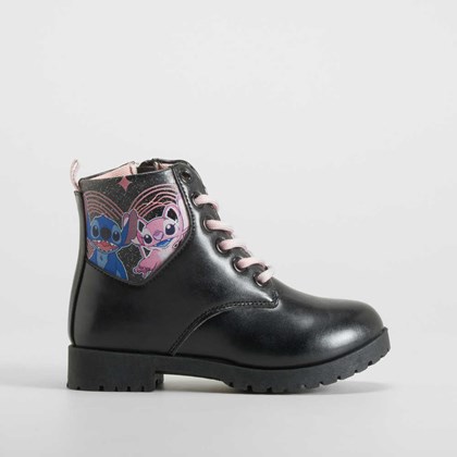 Botín militar negro STITCH