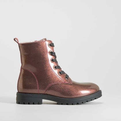 Botín militar glitter burdeos OH GIRL