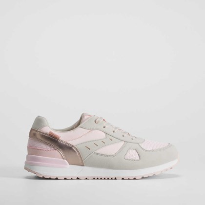 Deportiva retro juvenil metalizado y rosa OH GIRL