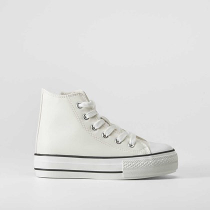 Deportiva alta plataforma infantil blanca OH GIRL