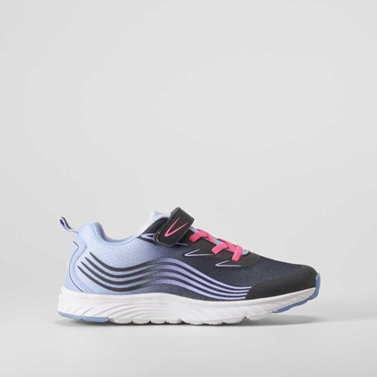 Deportiva running negra y lila UTWO