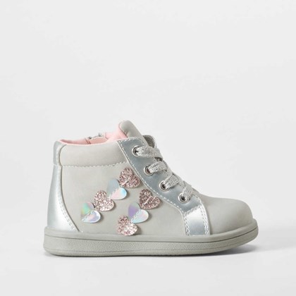 Botín hojas bebé gris BACHE