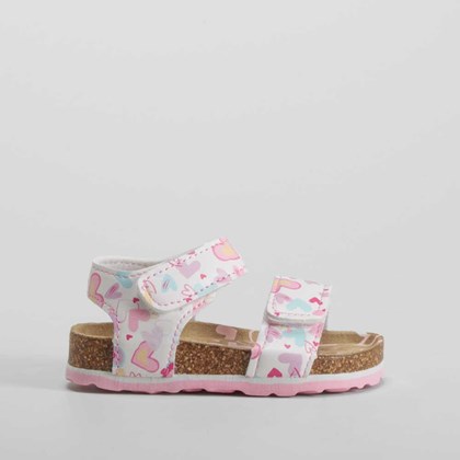 Sandalia bio de corazones bebé multicolor BACHE