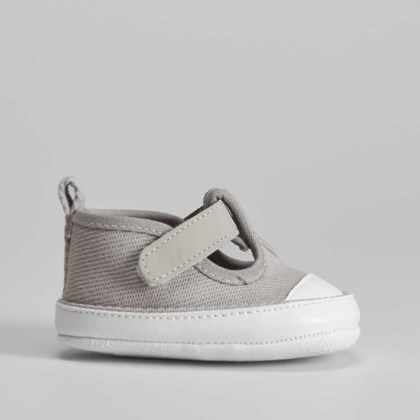 Zapato lona beige velcro BACHE