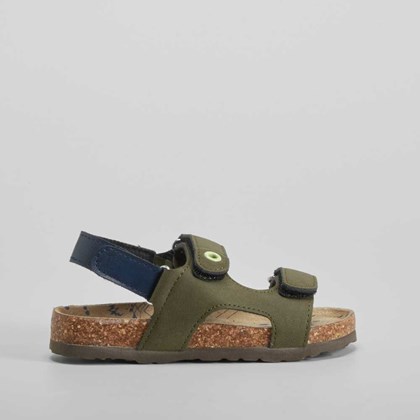 Sandalia bio infantil verde SEVEN FIVE