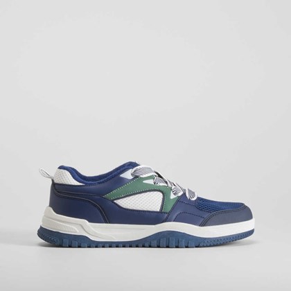 Deportiva skate blanca y azul SEVEN FIVE