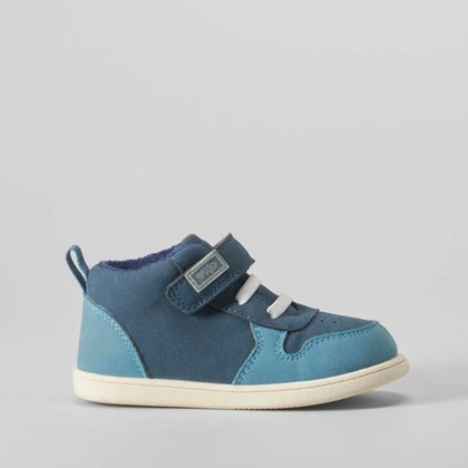 Deportiva alta barefoot bebé azul COMFEET