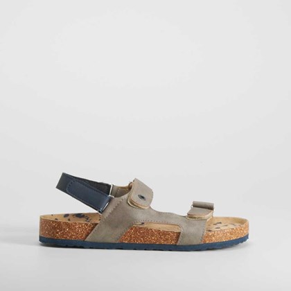 Sandalia bio juvenil taupe SEVEN FIVE
