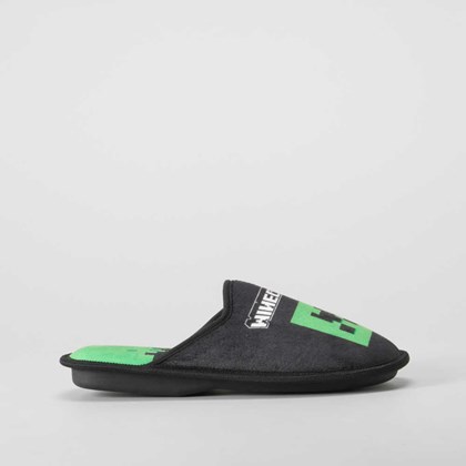 Zapatilla casa negra MINECRAFT