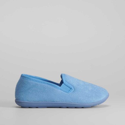 Zapatilla cerrada azul claro rizo OLYNE
