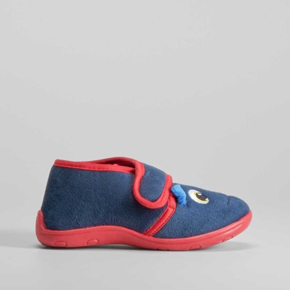 Zapatilla de casa azul ribete OLYNE