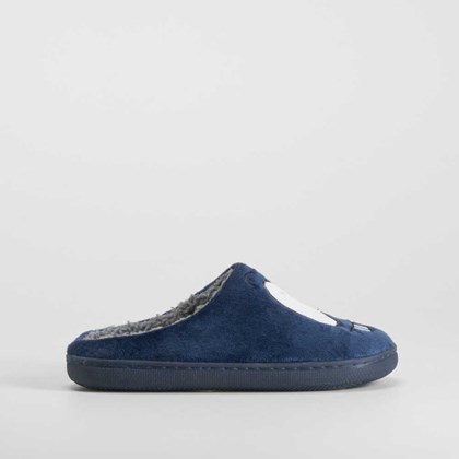 Zapatilla casa ojos infantil azul OLYNE