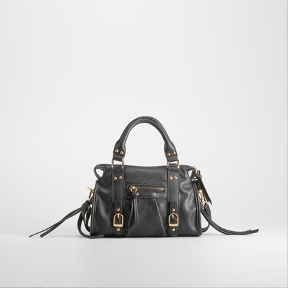 Bolso bandolera con remaches negro PICCOLA PIU