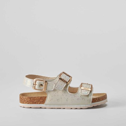 Sandalia bio multihebillas blanca OH GIRL
