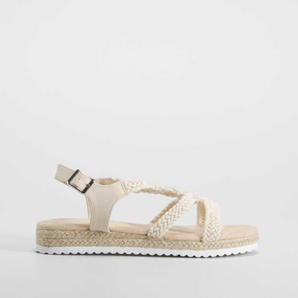 Sandalia yute crochet beige OH GIRL