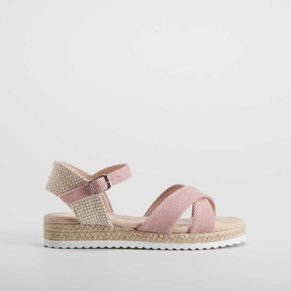 Sandalia yute cruzada rosa OH GIRL