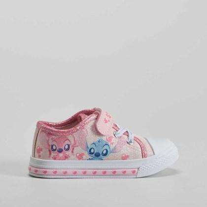 Zapatilla lona con luces rosa STITCH