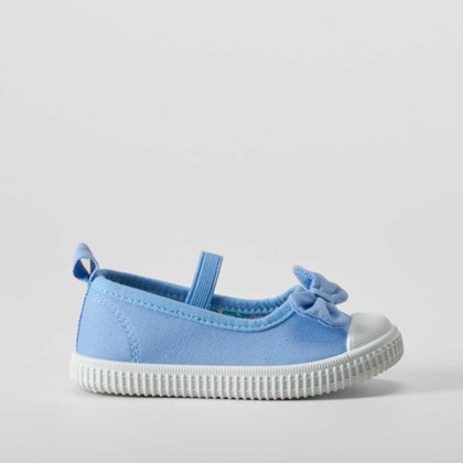 Zapatilla lona bailarina bebé azul BACHE