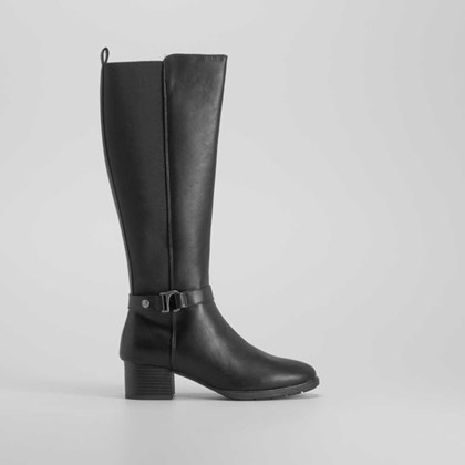 Bota tacón medio negro COMFEET
