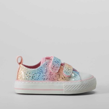 Zapatilla lona glitter multicolor BACHE