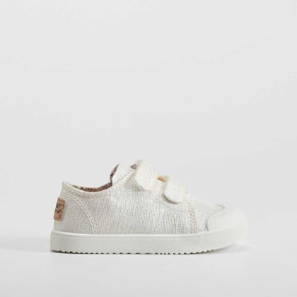 Zapatilla lona con brillo blanca PABLOSKY